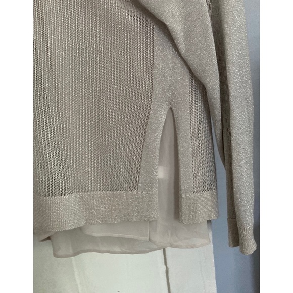 ✨HP✨ Lucky Brand silver layered V-neck sweater - Picture 8 of 14